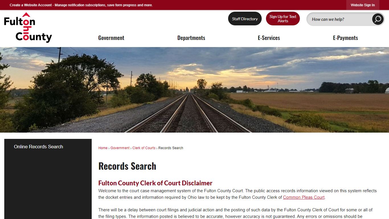 Records Search | Fulton County, OH - Official Website